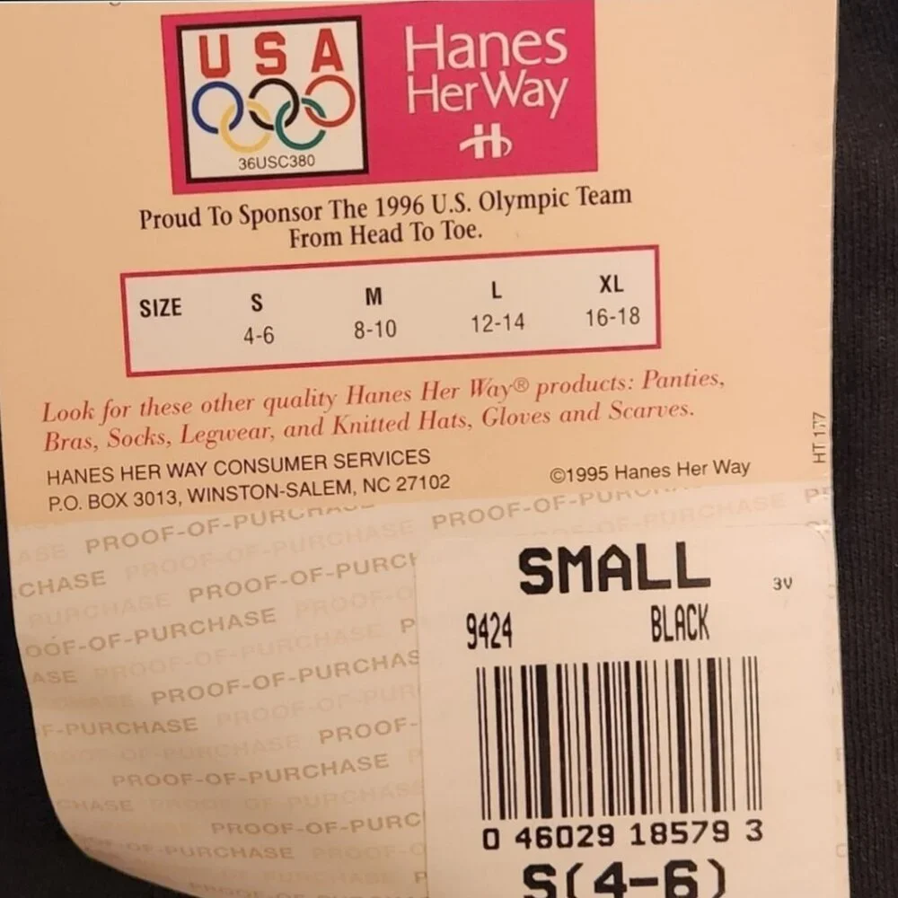 NWT VINTAGE Hanes Her Way Women's Black Bermuda Shorts - Picture 3 of 3